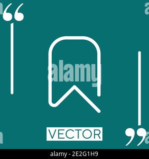 bookmark vector icon Linear icon. Editable stroke line Stock Vector