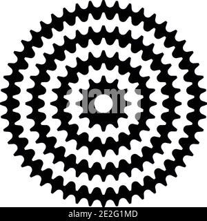 Sprocket wheel. Chain wheel. Vector illustration Stock Vector