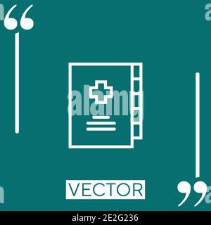 medical records vector icon Linear icon. Editable stroke line Stock Vector