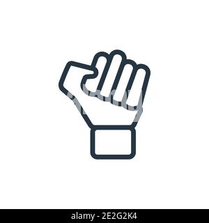 Revolution outline vector icon. Thin line black revolution icon, flat vector simple element illustration from editable army concept isolated on white Stock Vector