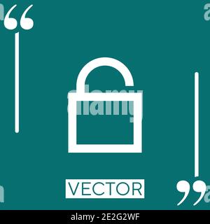 unlocked vector icon Linear icon. Editable stroke line Stock Vector