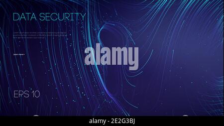 Network security protection lock. Information technology cyber security. IT teamwork cloud email data protection. Vector illustration. Stock Vector