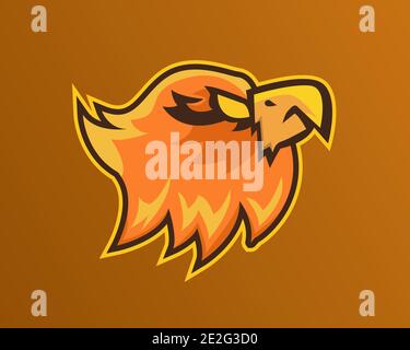 Illustration vector design of phoenix eSport logo template for your business or company Stock Vector