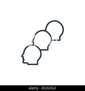 Depth perception outline vector icon. Thin line black depth perception icon, flat vector simple element illustration from editable augmented reality c Stock Vector