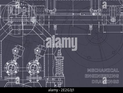 Computer aided design systems. Blueprint Stock Vector