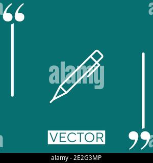 pen vector icon Linear icon. Editable stroke line Stock Vector