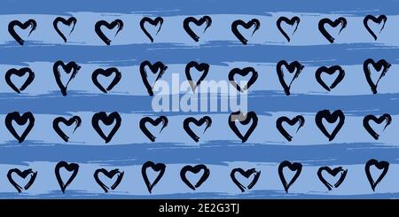 Seamless original pattern. Long colored stripe. Vector abstract hand drawing with stripes of acrylic paints and brushes Stock Vector