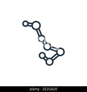 Big dipper outline vector icon. Thin line black big dipper icon, flat vector simple element illustration from editable astronomy concept isolated on w Stock Vector