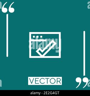 verified vector icon Linear icon. Editable stroked line Stock Vector