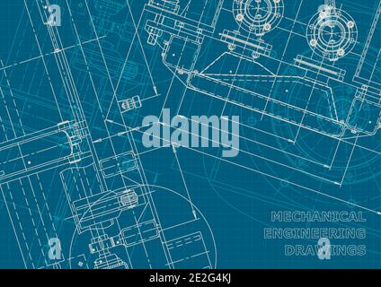 Corporate style. Vector engineering drawings. Mechanical instrument making. Technical abstract backgrounds. Technical Stock Vector