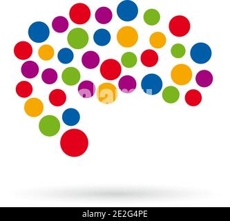 Vector sign innovative generation, head and circles Stock Vector
