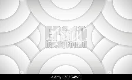 EPS10 monochrome abstract vector background. Graphic effect based on circles in relief with their shadows. An easy to use element. Perfect for any use Stock Vector