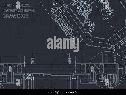 Corporate Identity. Mechanical engineering drawing. Machine-building ...