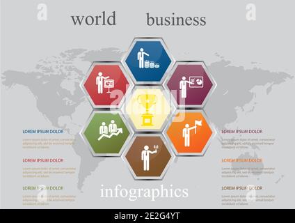 Infographics template for business design,reports, number options, step presentation or workflow layout.Vector illustration.Eps10. Stock Vector