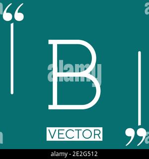 bold vector icon Linear icon. Editable stroke line Stock Vector