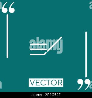 justified text vector icon Linear icon. Editable stroke line Stock Vector
