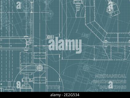 Technical abstract backgrounds. Mechanical instrument making. Corporate Identity. Blueprint, cover Stock Vector