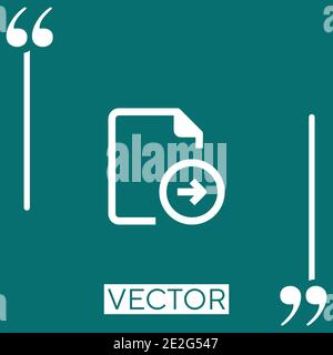 files Linear icon. Editable stroke line Stock Vector