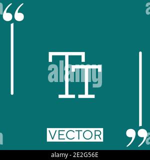 font vector icon Linear icon. Editable stroke line Stock Vector