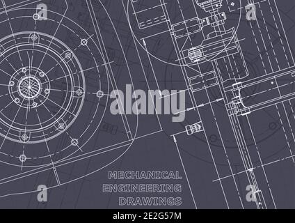 Blueprint, Sketch. Vector engineering illustration. Cover, flyer Stock Vector