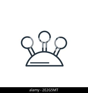Acupuncture outline vector icon. Thin line black acupuncture icon, flat vector simple element illustration from editable beauty concept isolated strok Stock Vector
