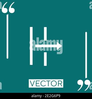 indent Linear icon. Editable stroke line Stock Vector