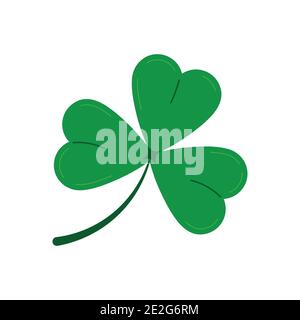 Clover tree leaf icon isolated on white background. Stock Vector
