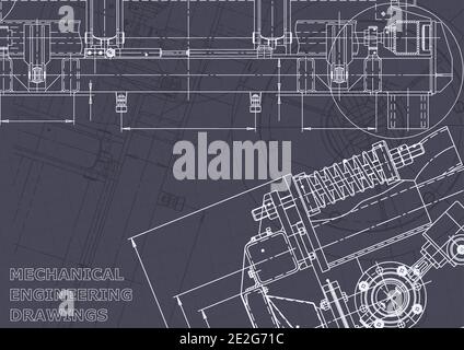 Computer aided design systems. Technical illustration, background Stock Vector