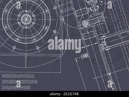 Blueprint. Vector engineering illustration. Cover, flyer Stock Vector