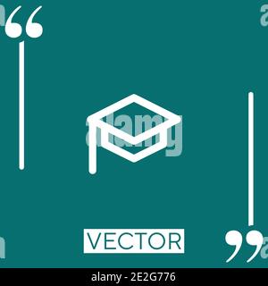 mortarboard vector icon Linear icon. Editable stroke line Stock Vector
