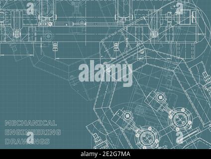 Corporate Identity. Computer aided design systems. Blueprint, scheme, plan Stock Vector