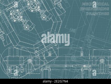 Mechanical instrument making. Technical illustration. Vector engineering. Technical Corporate Identity Stock Vector