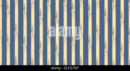 Seamless pattern. Vertical strip. Vector abstract hand drawing with stripes of acrylic paints and brushes. Geometric texture, background Stock Vector