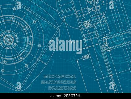 Corporate style. Vector engineering illustration. Cover, flyer, banner, background. Instrument-making Stock Vector