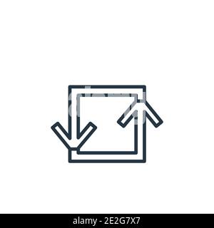 No shuffle outline vector icon. Thin line black no shuffle icon, flat vector simple element illustration from editable arrows concept isolated on whit Stock Vector