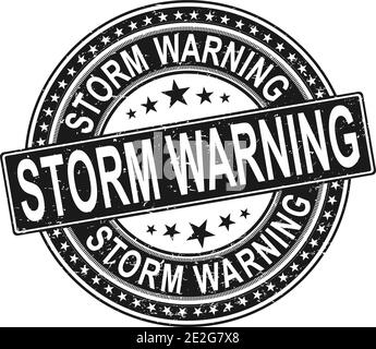 Storm warning grunge rubber stamp on white background, vector illustration Stock Vector