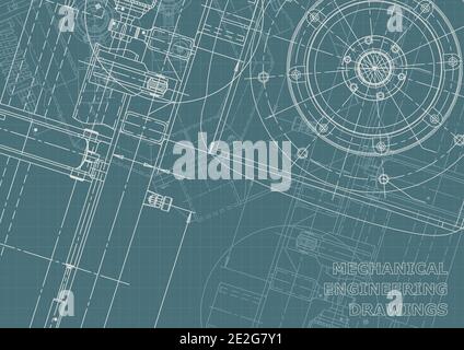 Blueprint. Vector engineering illustration. Corporate Identity Stock Vector