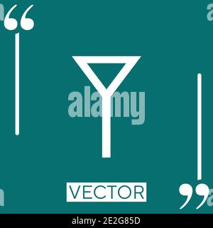 antenna Linear icon. Editable stroke line Stock Vector