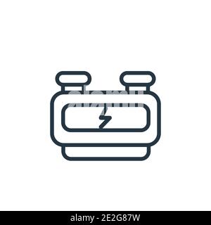 Generator outline vector icon. Thin line black generator icon, flat vector simple element illustration from editable astronomy concept isolated on whi Stock Vector