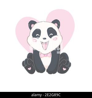 Vector Panda, illustration panda, vector illustration. Animal vector. Stock Vector