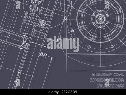 Blueprint. Vector engineering illustration. Cover, flyer, banner Stock Vector