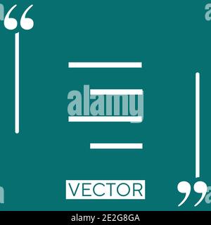 align right vector icon Linear icon. Editable stroke line Stock Vector