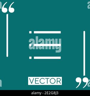 bullet list vector icon Linear icon. Editable stroke line Stock Vector