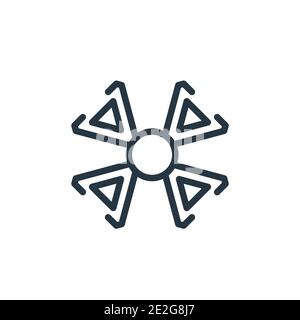 Focus outline vector icon. Thin line black focus icon, flat vector simple element illustration from editable arrows concept isolated on white backgrou Stock Vector