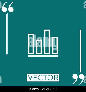 stats vector icon Linear icon. Editable stroke line Stock Vector