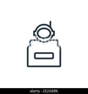 Astronaut ingravity outline vector icon. Thin line black astronaut ingravity icon, flat vector simple element illustration from editable astronomy con Stock Vector