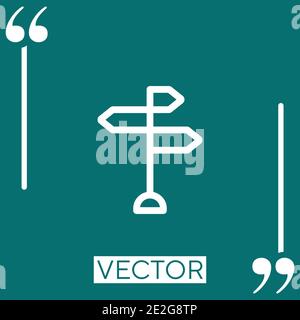 directions vector icon Linear icon. Editable stroked line Stock Vector