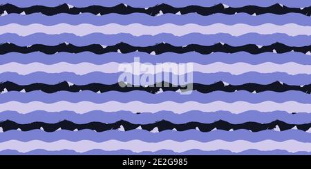 Seamless original pattern. Long color stripe, waves. Vector abstract hand drawing with stripes of acrylic paints Stock Vector