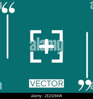 insert vector icon Linear icon. Editable stroke line Stock Vector
