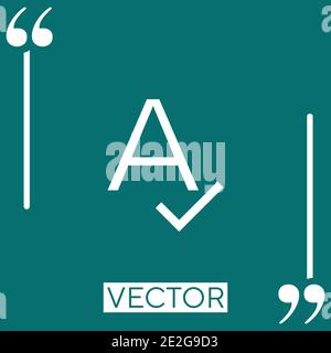 spell Linear icon. Editable stroke line Stock Vector